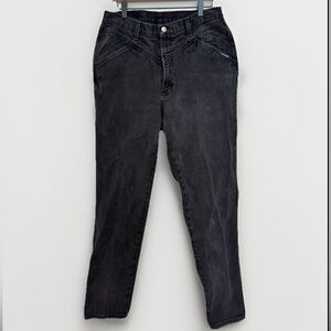 Vintage Rockies Rocky Mountain 16W Black High Rise Western Mom Jeans Tapered Leg